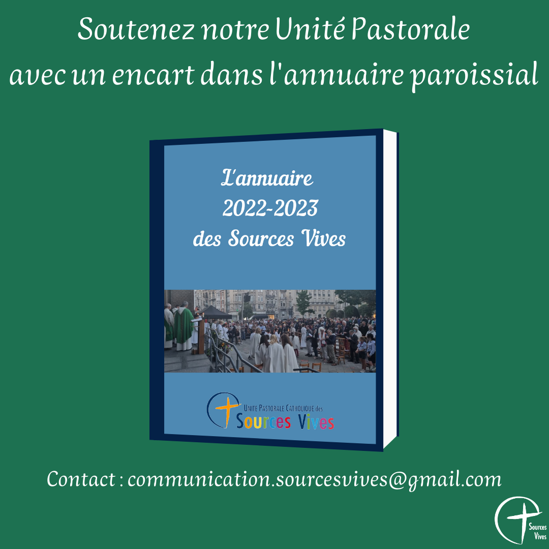 Soutenez notre Unité Pastorale avec un encart dans l'annuaire paroissialm
